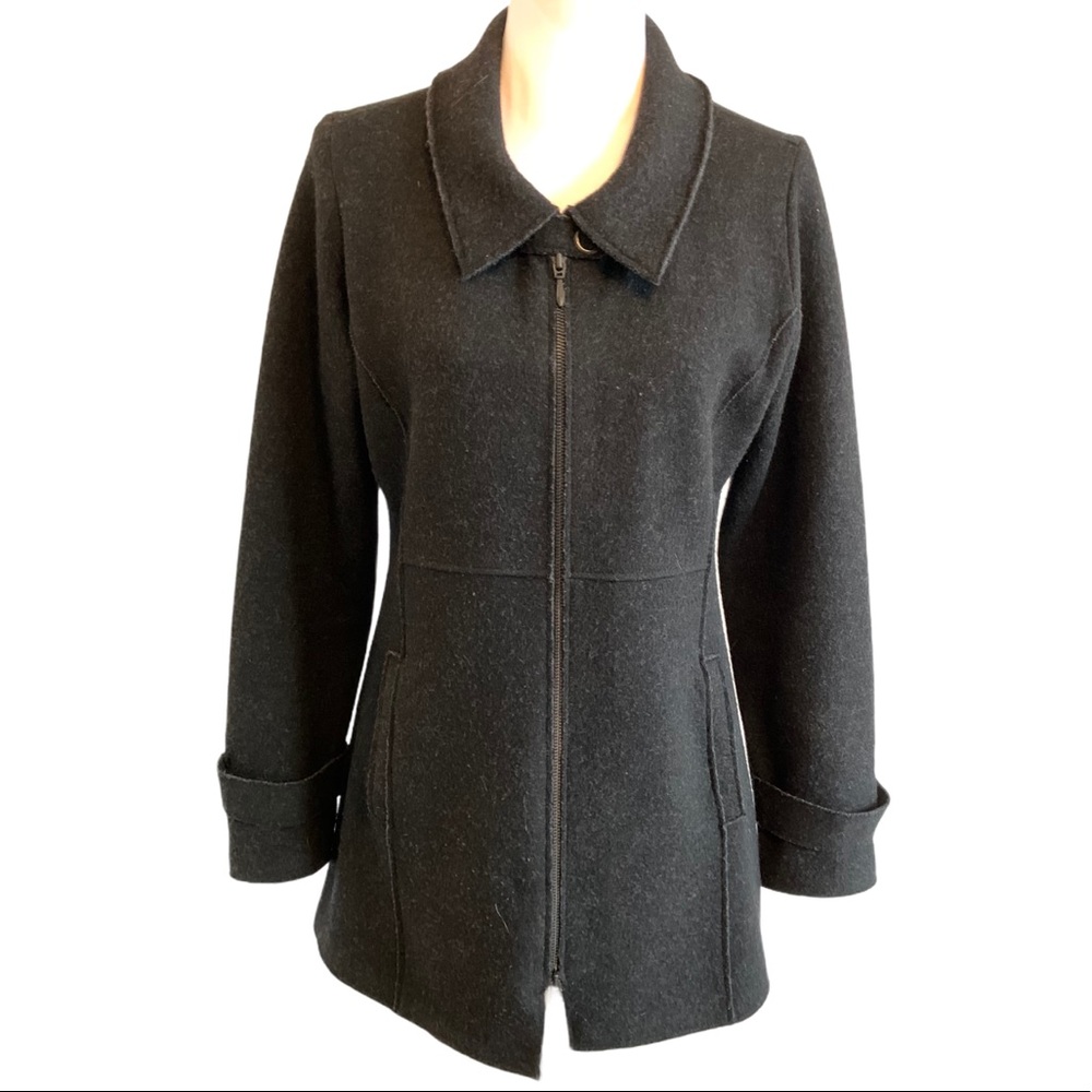 Classic Wool dark grey Car Coat Minimalist Professional NOMADIC TRADERS